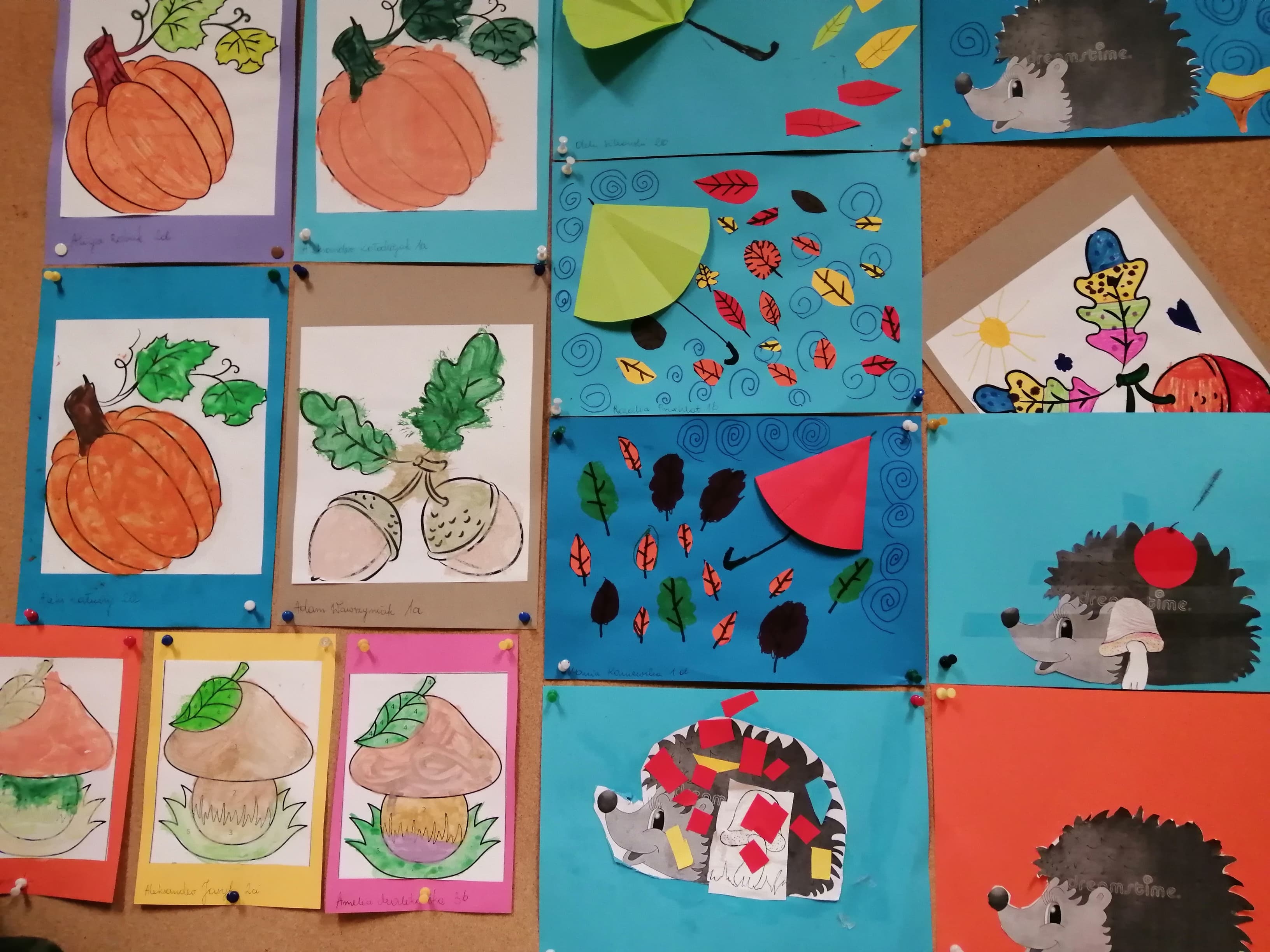 Galeria z pracami plastycznymi dzieci - temat jesień