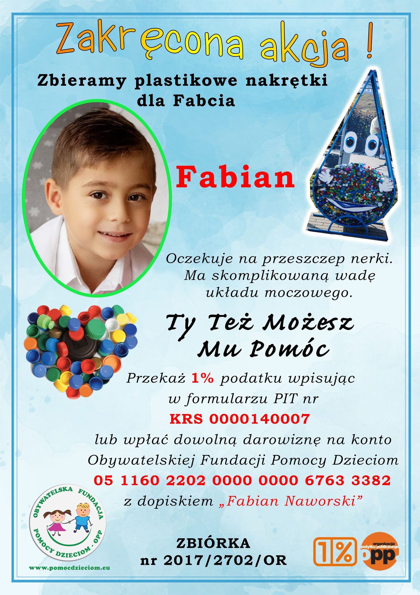 Plakat dotyczący pomocy dla ucznia Fabiana